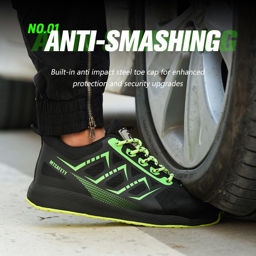 Lightweight Safety Shoes Men Steel Toe Sneakers Puncture Proof Safety Work Boots Man Anti-smash Work Shoes Plus Size 48 Footwear