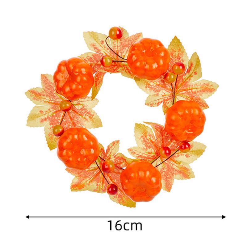 

Halloween Party Decor Creative Plastic Pumpkin Leaf Wreath With Spooky Eyes For Events Pumpkin