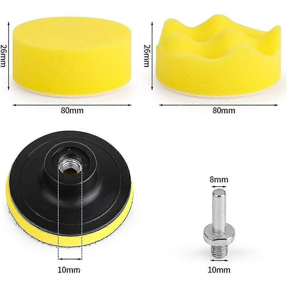80mm Polishing Sponges Pads, 11pcs Polishing Pad Sponges Pad Polishing Sponge Car Polishin