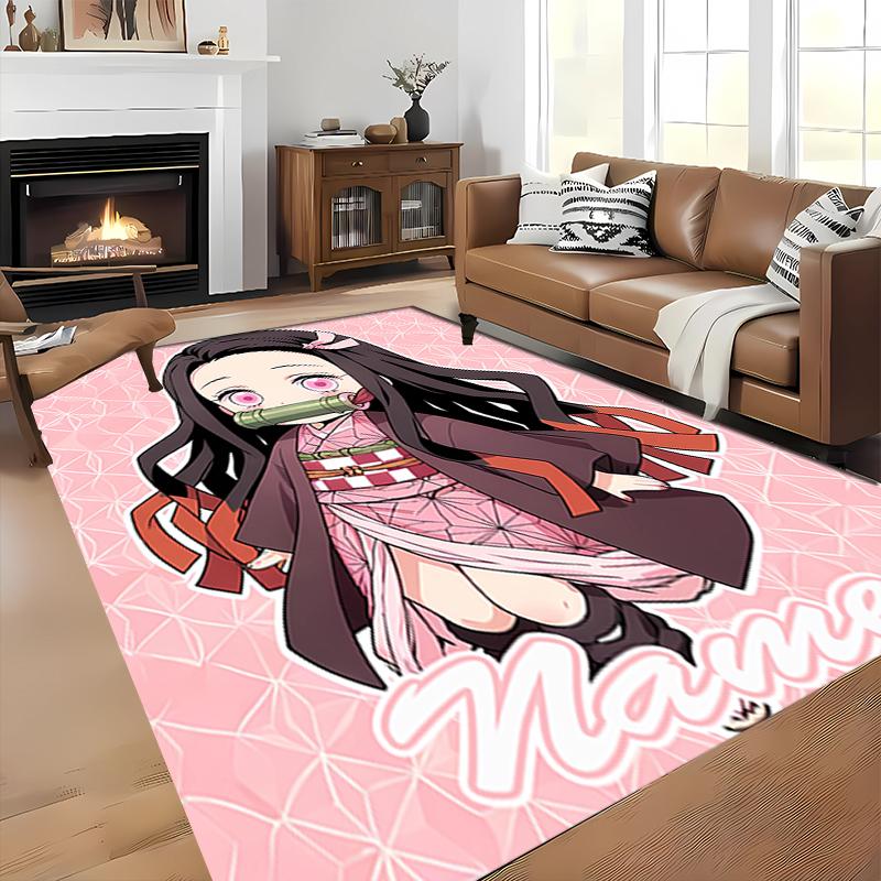 Custom Personalization Demon Slayer Character Theme Area Rug - Perfect For Kitchen, Bathroom,Laundry Room Decor Large Size Available,Gift All Seasons