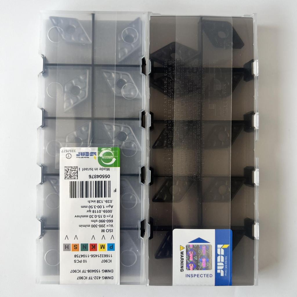 ISCAR / DNMG150408-TF IC907 / Industrial indexable carbide inserts 10 Pcs