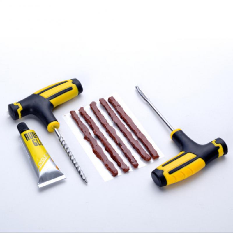 Car Tire Repair Tool Set Vacuum Tire Special Emergency Motorcycle Electric Vehicle Universal Rubber Strip Quick Tire Repair