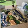 Hunter × Hunter Flannel Pattern Square Carpet,Area Rug,Carpet Rug for Living Room Bedroom Sofa Playroom Decor,Non-slip Floor Mat