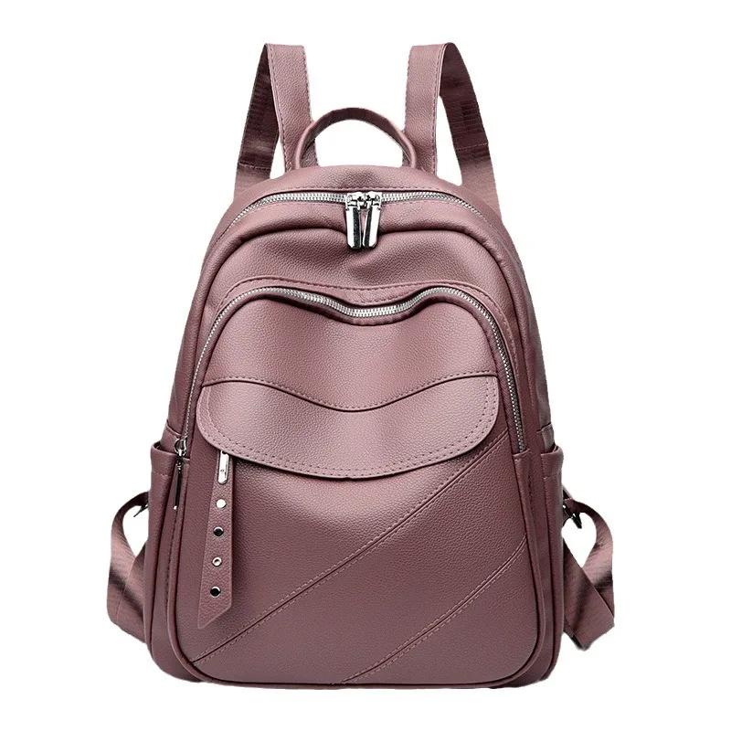Kids Backpack for Girl Fashionable Soft Leather Travel Bag Student PU Backpack Kawaii Backpack Mother Kids Bags