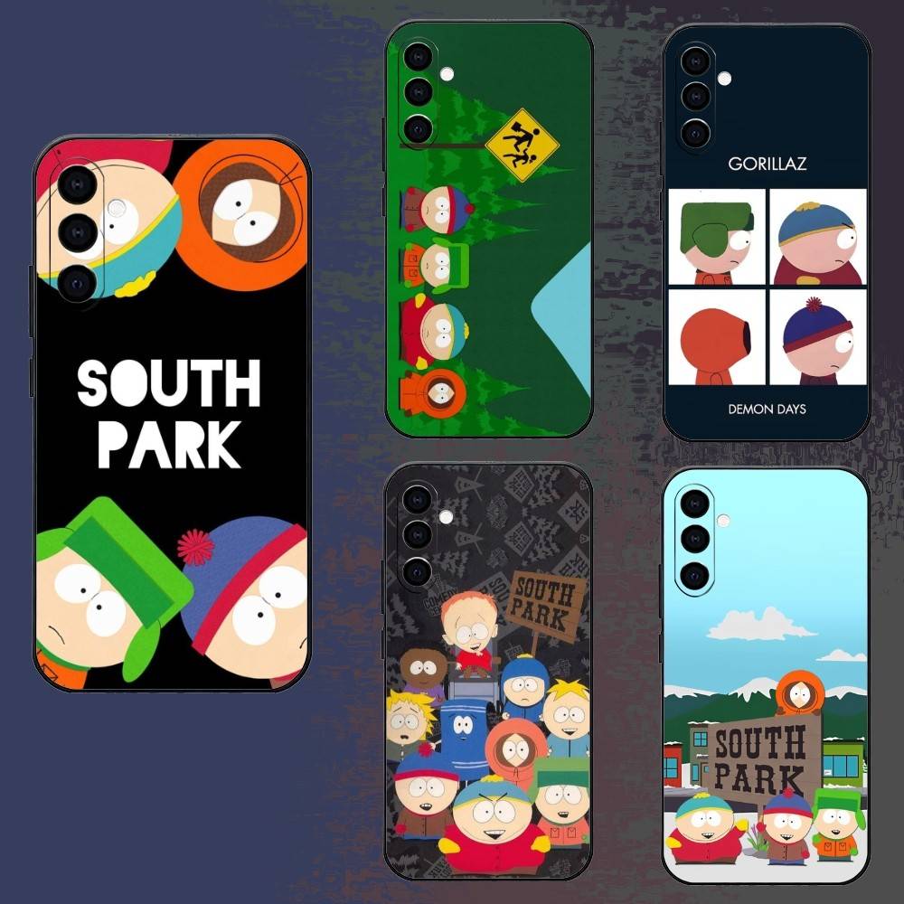 Funny S-South-Park Cute Phone Case For Samsung Galaxy A73,A72,A71,A70,A52,A51 Others Soft Black Cover