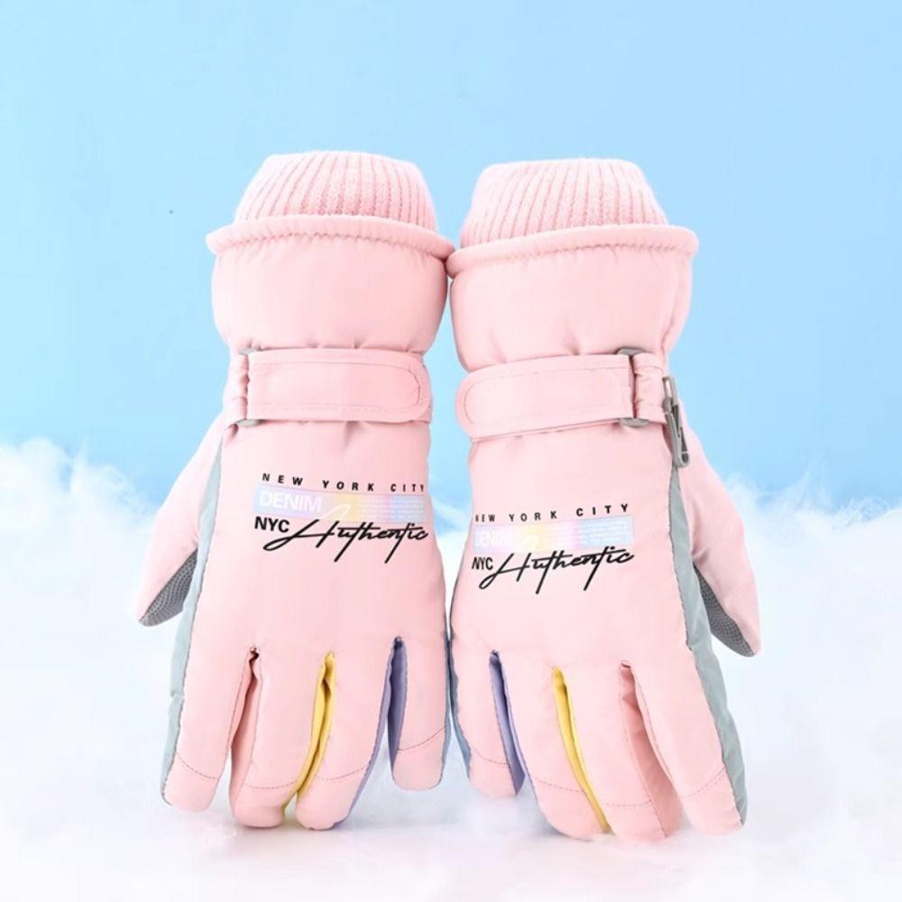 Skiing Gloves Keep Warm Riding Mittens Simple Full Finger Mittens  Driving