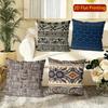 Bohemian Geometric Floral Print Throw Pillow Covers Pattern Cushion Cover Suitable For Sofa Bedroom Car Pillow Cover