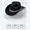 Sparkly Rhinestones Tassels Cowboy Hats Crystal Hat for Bachelorette Party Crystal Hat for Club Stage Bar