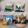 Mountain Series Printed Pattern Home Decor Pillowcase Bedroom Living Room Sofa Decoration Polyester Cushion Cover With Zipper
