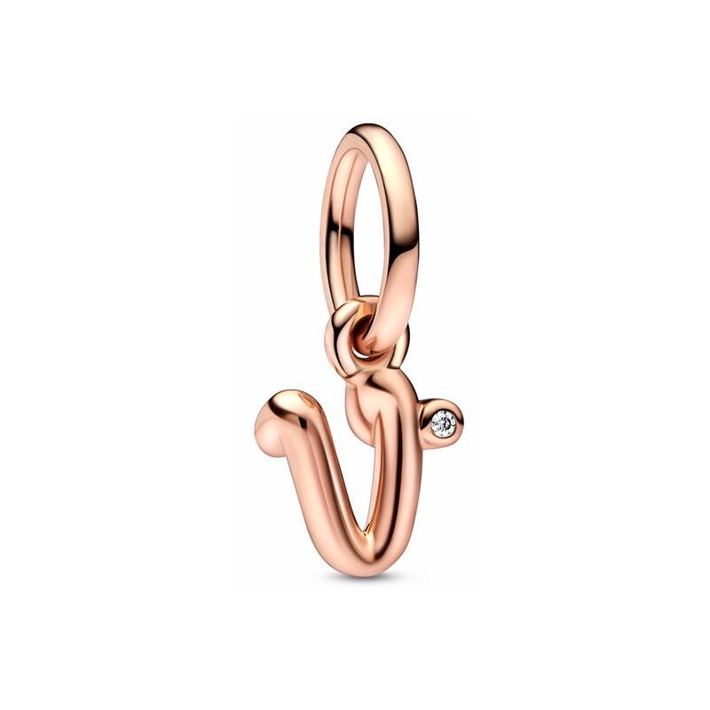 

New Copper Letter Alphabet A-Z Dangle Charm Beads Fit Original Pan Charms Bracelet Pendant Women Diy Jewelry