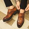 Mode Dicken sohlen herren leder schuhe Modische Britischen stil Täglichen freizeit business party Büro Hochzeit Erwachsene Retro Braun Schuhe