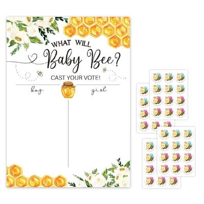 Celebratory Gender Reveals Game Accessories Stylish Boy or Girl Voting Poster with Stickers Baby Shower Voting Supplies