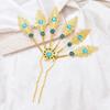 Ancient Hanfu Headwear Thai Headdress Leaf U Shape Hairpin  Ethnic Minorities Hair Accessories