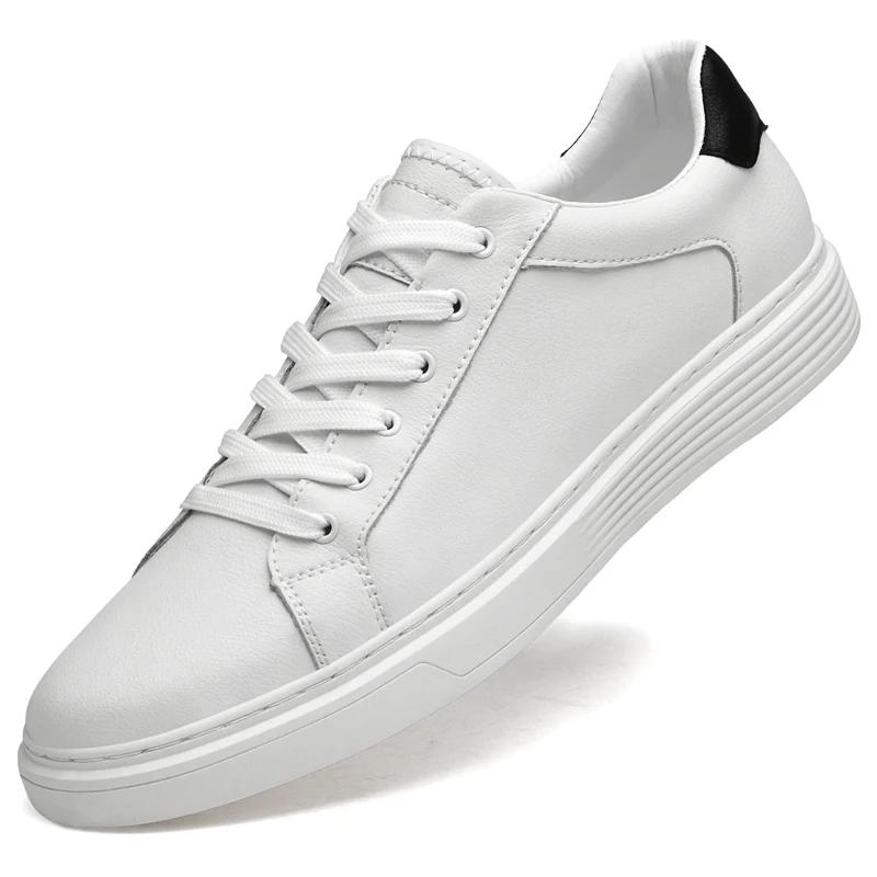 Fashion Luxury Brand Men's Shoes Fashion Breathable Skateboard Tenis Masculino Genuine Leather Casual Flats Comfort New Men Sneakers