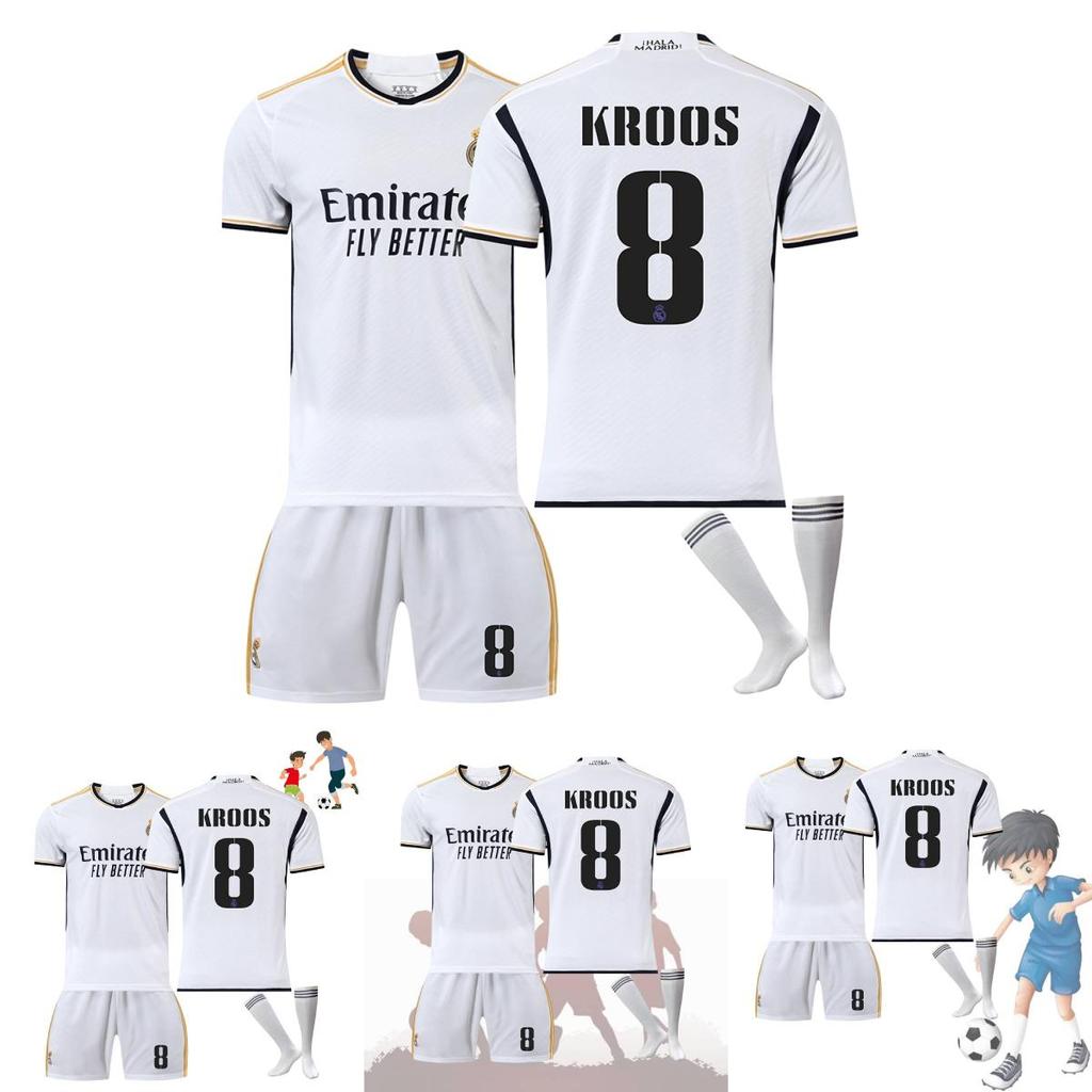 2324 Real Madrid Football Shirt With Vinicius Junior Modric And Benzema Polyester Fiber Material