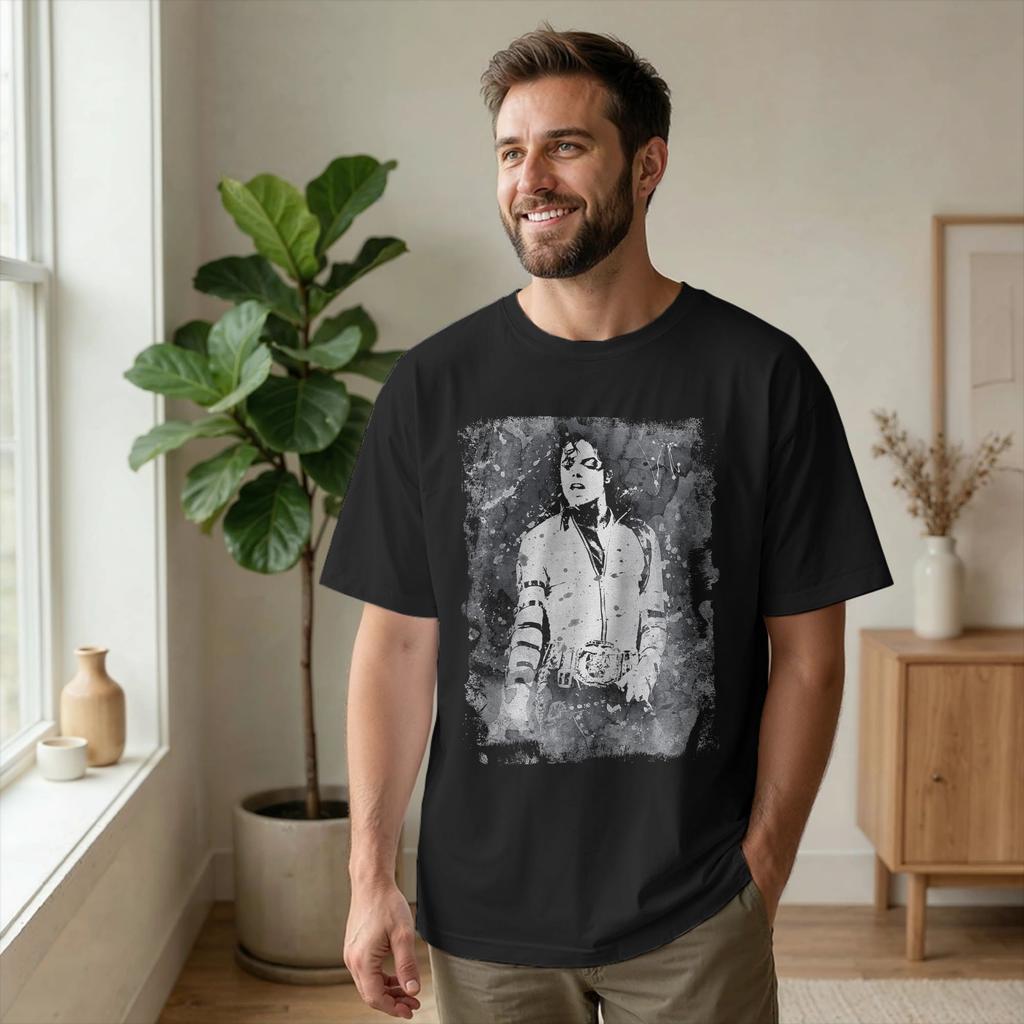 Michaels Pop King Jacksons T Shirt for Unisex Cotton Amazing TShirts Round Neck 1988 Tour Tee Shirt Short Sleeve Merch Gift Idea
