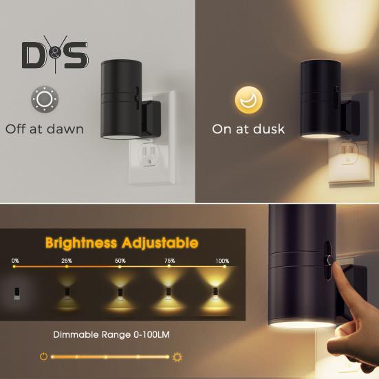 1/2Pcs LED Night Lamp with 16 Colors High Brightness Flicker Free Compact Design Plug-in Night Light Bedside Lamp