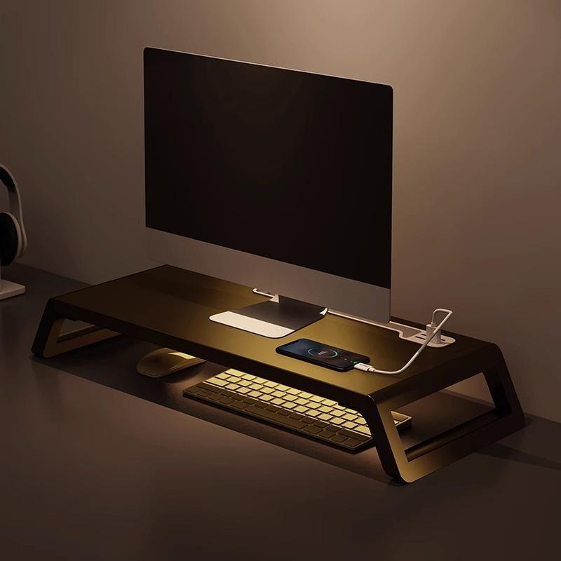 Computer Monitor Rising Holder With Usb Hub Pc Screen Stand Bracket With Phone Holder Desktop Keyboard Mouse Storage Organizers