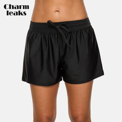 Damen-Badehose, lockere Passform, einfarbig, Bikini-Unterseite, Bandage, Bademode, Slips, Jungen-Shorts