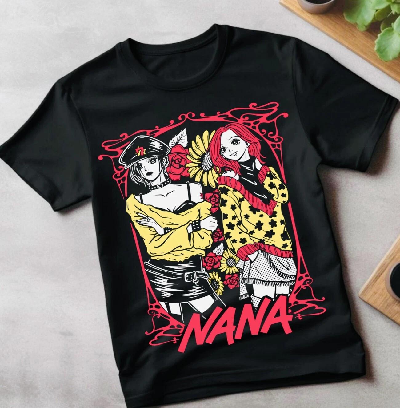 

Футболка Наны Осаки, Black Stones Manga Anime Girl Kawai Graphic Shirt, все размеры 3XL