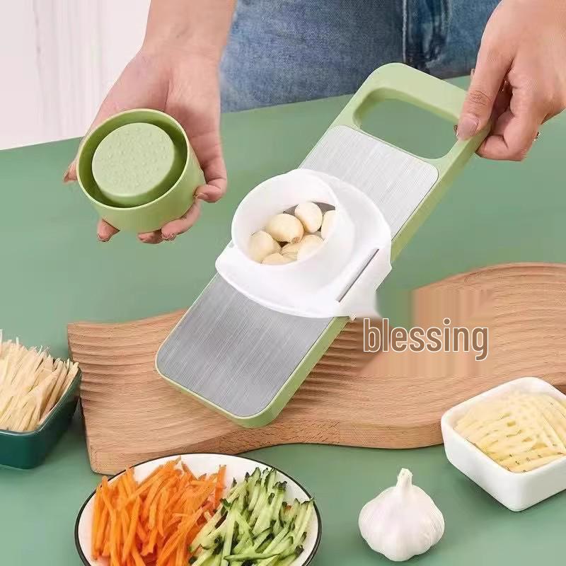 Multifunctional Vegetable and Potato Slicer, Shredder, and Julienne Grater with Kitchen Inserts