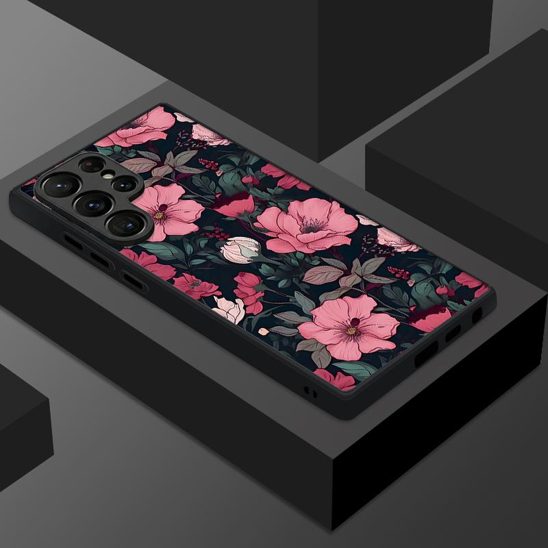 Magnetic Flower Pattern Phone Case For Samsung Galaxy S26 S23 S24 Ultra S25 FE S22 Plus S25 Edge For Magsafe Matte Hard PC Cover