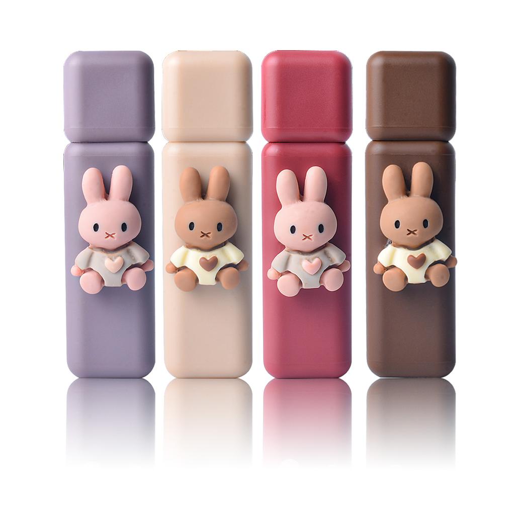 HENGFANG 4 Colors Matte Lip Gloss Long-lasting Waterproof Liquid Lipstick Lip Mud Gift Box 3.5g/Pieces