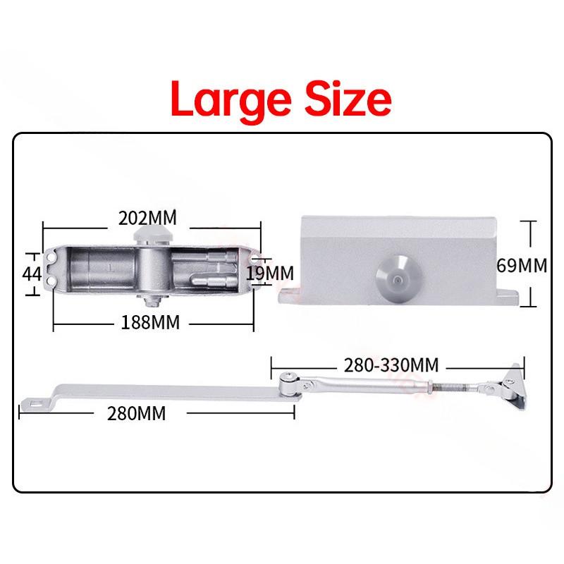 Hydraulischer Puffer Türschließer 25KG bis 80KG Einstellbare Geschwindigkeit Automatisches Türschließgerät Leise Soft-Close Türhalter
