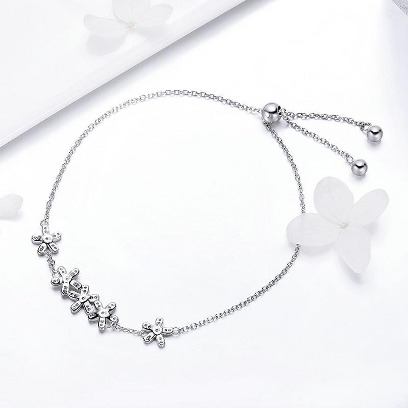 Silver Bracelet Women's Bracelet Flowers Silver 925 Trusky