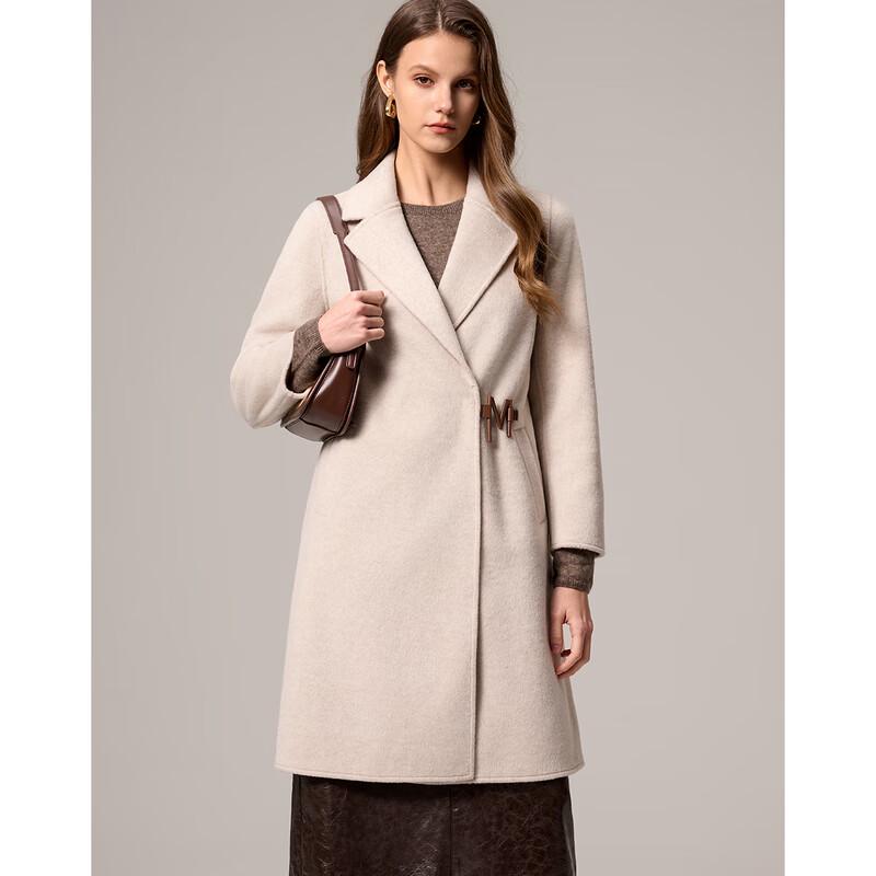 Sishui Nianhua Women's Elegant Mid-length Wool Coat