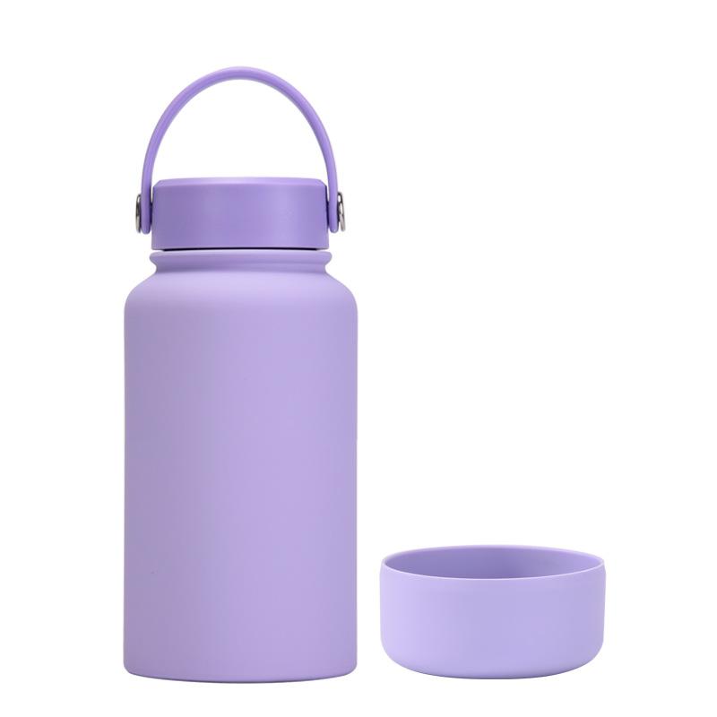 650Ml Stainless Steel Thermos Cup Non-Slip Outdoor Portable Water Cup Simple Wide Mouth Sports Kettle