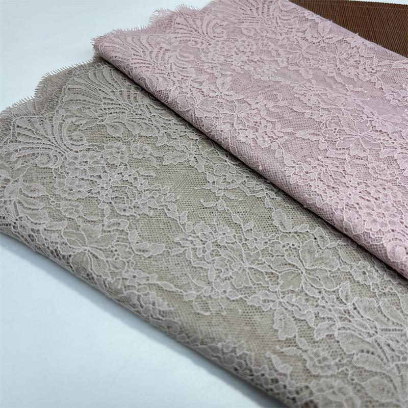 (2 Colors) 3m X 31cm French Chantilly Lace, Non-stretch Eyelash Lace Fabric for Sewing, Bra, Underwear, Lingerie, Dress, Garment, Crafting