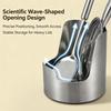 Stainless Steel Spoon Rest With Drip Tray, Heavy Duty Vertical Utensil Holder For Ladles Spatulas & Pot Lids, Rust-Proof Kitchen