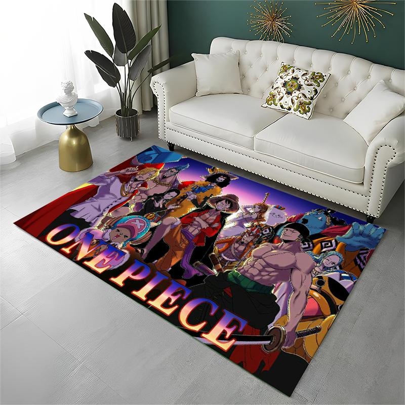 HD Anime One P-Piece Zoro Cartoon Teppich für Zuhause Wohnzimmer Schlafzimmer Sofa Fußmatte Dekor, Teppich rutschfeste Bodenmatte Geschenk