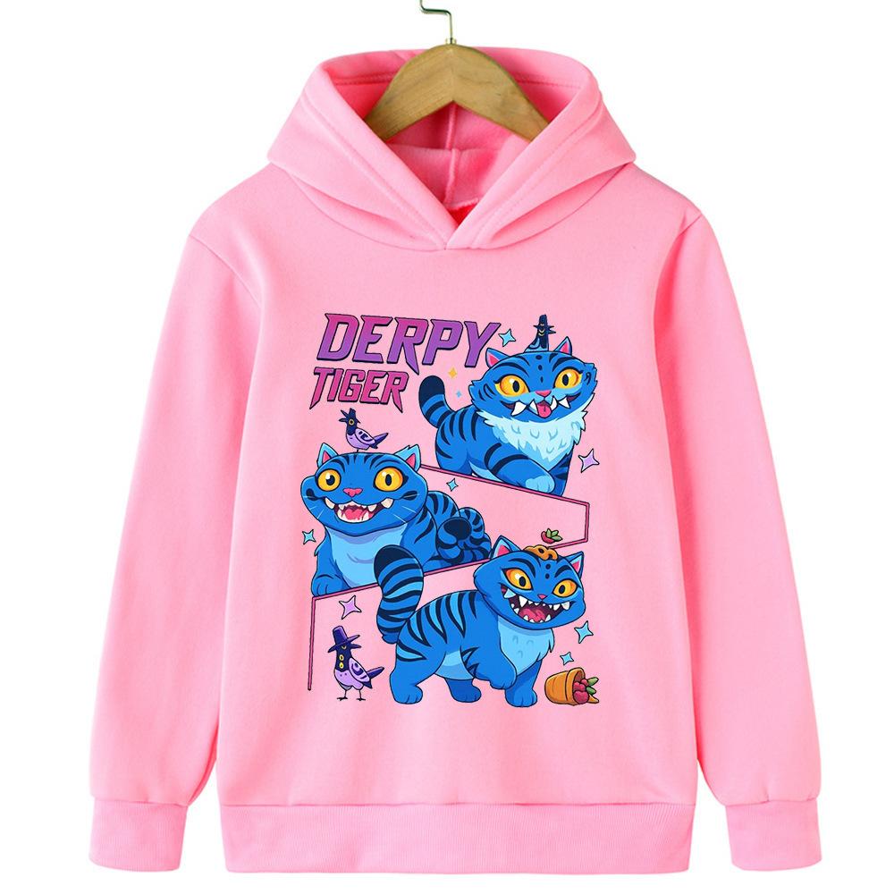 Autumn Winter Printed Hoodies Kpop Demon Hunters Pattern Casual Warm Sports Long Sleeved Children's Boy and Girl Kids Unisex Hooded Sweatshirts