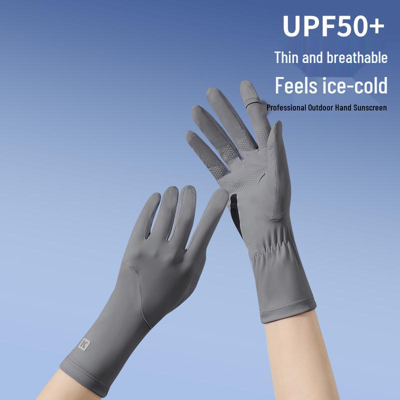 Ice Silk Cycling Gloves - UV Protective, Touchscreen, Sun Protection for Spring and Summer