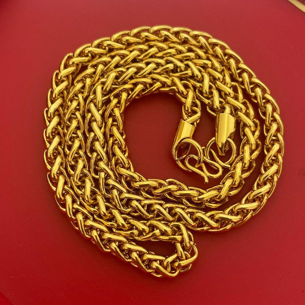 Men's Light Luxury Gold Chopin Chain Necklace - Simple and Elegant Rope Design