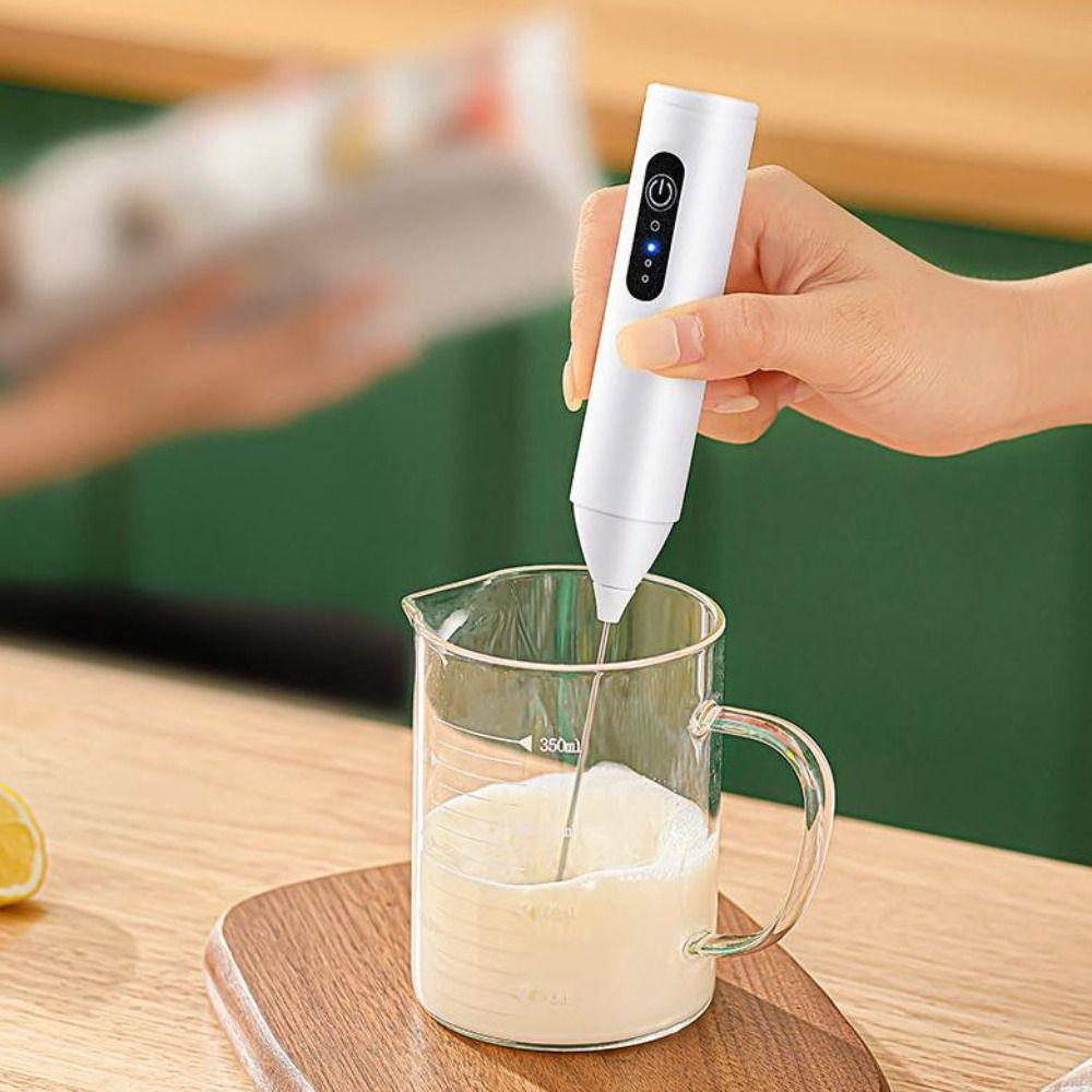 2Pcs Portable Electric Milk Frother DIY Mini Foam Maker Handheld Whipper Cappuccino Preparation