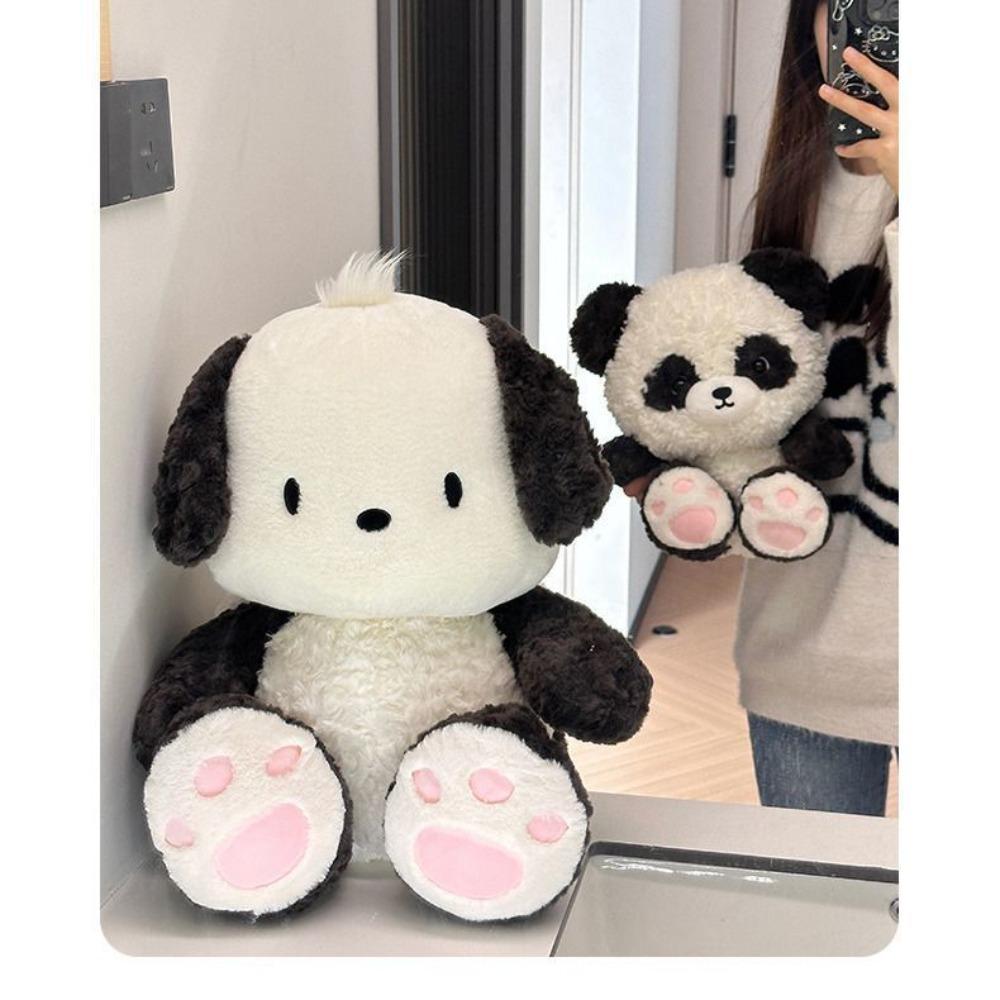 Giant panda transforms into Pacha dog plush toy doll Pacha dog with panda hood doll birthday gift female