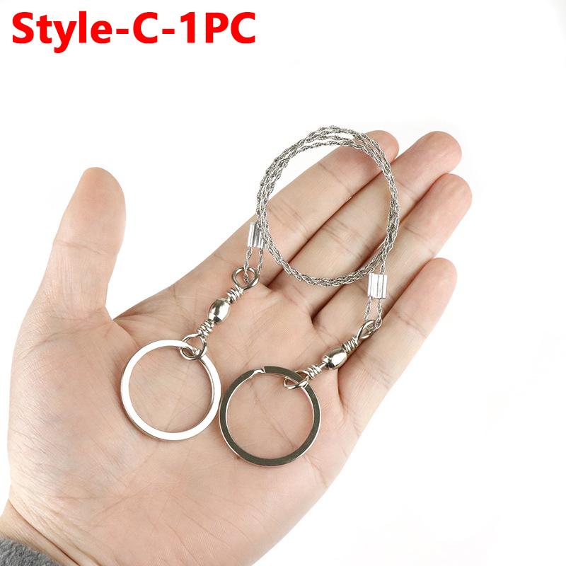 Portable Stainless Steel Wire Saw Portable PVC Pipe Cable Saw Portable Manual Chain Saw Suitable for Hiking Camping Hunting