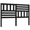 VidaXL Headboard Black, 126x4x100 Cm Solid Pine Wood