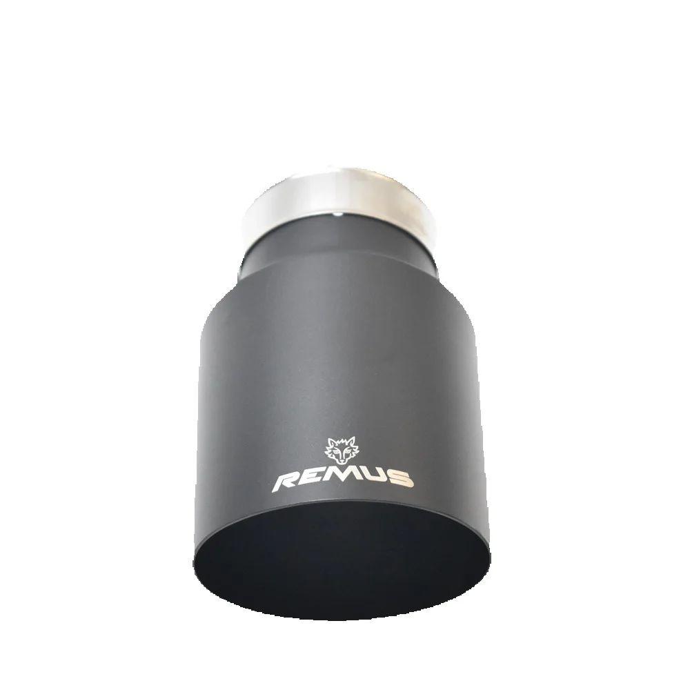 RE Car exhaust pipe frosted black slanted mouth, universal modification tip for automobiles