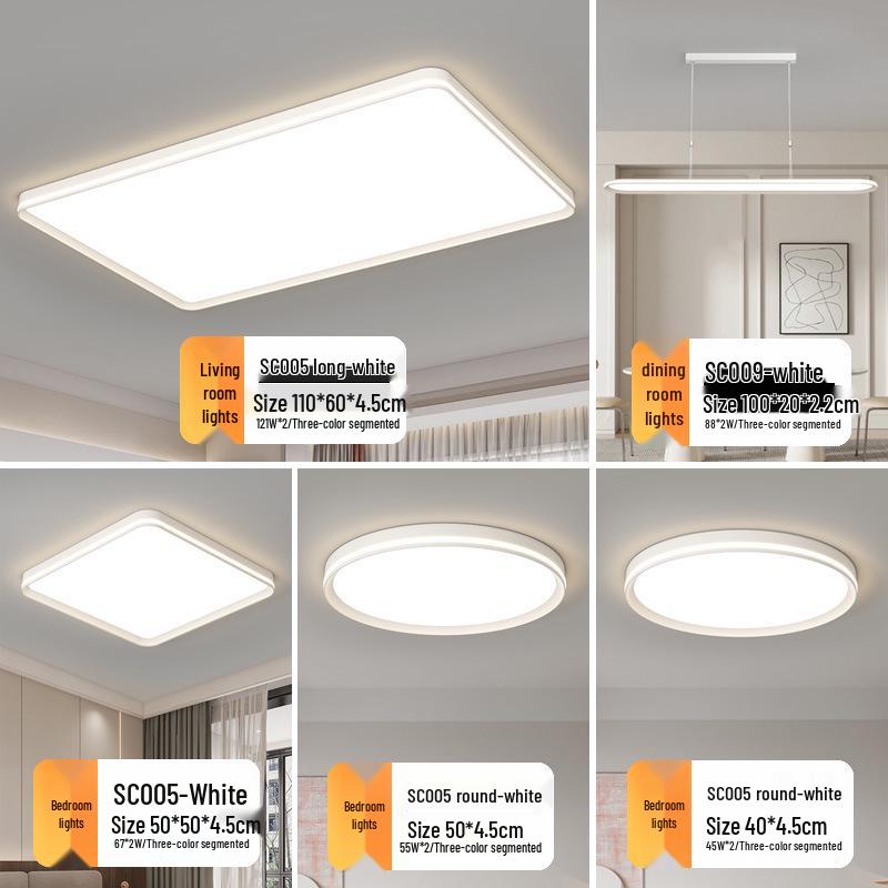 LED Full Spectrum Ceiling Light - Modern Minimalist Design for Living, Dining, and Bedroom Spaces