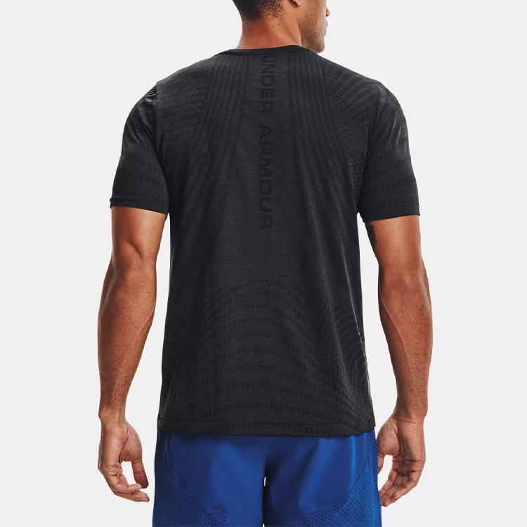 Under Armour Eiliger Buchstabendruck Lässiges Sport-T-Shirt mit Rundhalsausschnitt, atmungsaktiv, kurzärmelig, Herren Oberteile Grau 1366150-001