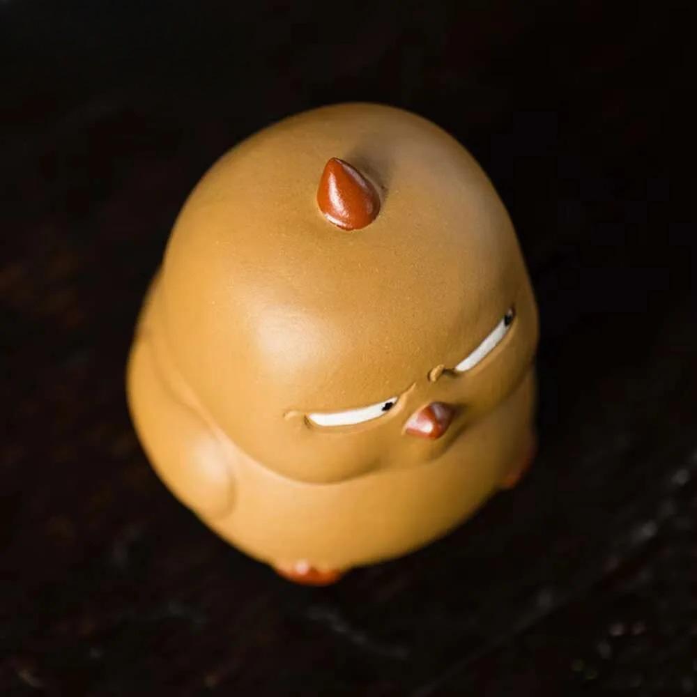 Yixing Zisha Little Bird Yellow Duck Tea Pet Retro Exquisite Miniatures Tea Figurine Statue Tea Ceremony Items Ornaments