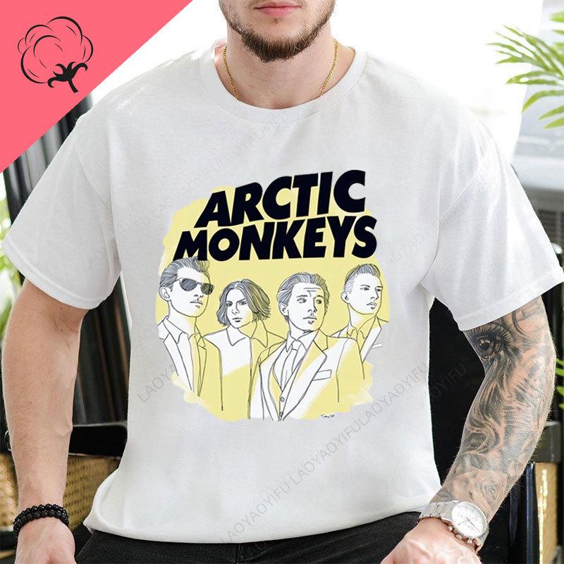 Arctic Monkeys T Shirt Metal Band Rock Music Graphic TShirts Pure Cotton Vintage Fashion Popular Shirt Unisex Women Y2k Clothes