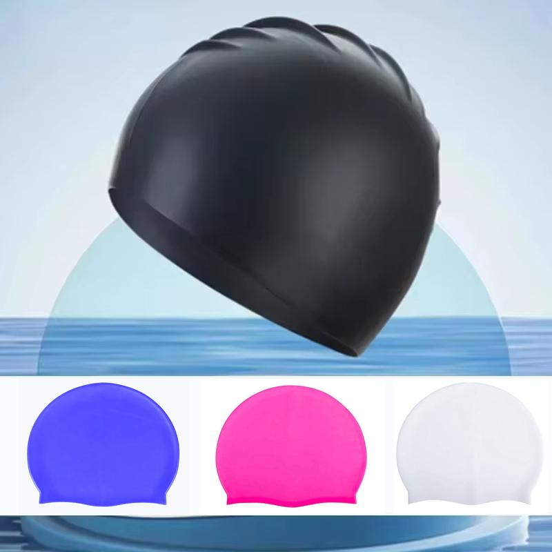 Swimming Cap Silicone Waterproof Swim Hat For Men Women Adult Kids Long Hair Pool Caps Diving Swimming Equipment Elastic Caps