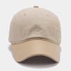 Retro Leather Hat Contrasting Color Soft Top Baseball Cap Showing Small European and American Fashionable Baseball Cap Covering Men and Women