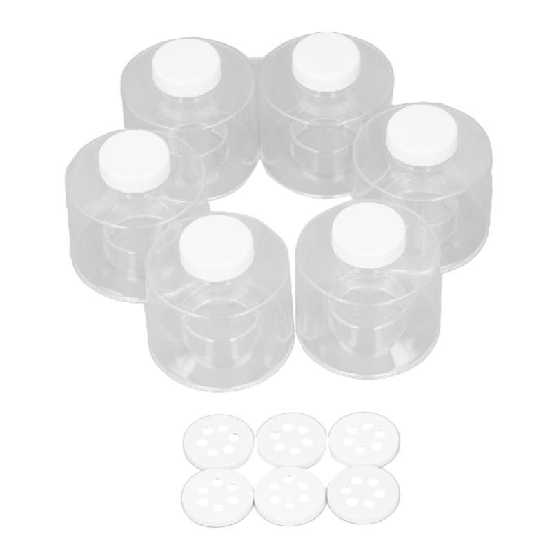 6 Pcs Stackable Spice Pot Spice Tower Spice Color Transparent Pot Seasoning Bottle For Kitchen