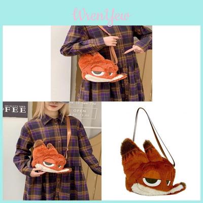 Zootopia Nick Plush Toy Shoulder Bag For Daily Use With Storage And Cute Design